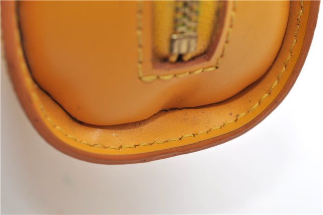 Authentic Louis Vuitton Epi Dauphine Cosmetic Pouch Yellow M48449 LV Junk 8856D