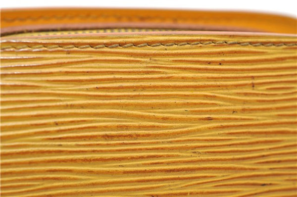 Authentic Louis Vuitton Epi Dauphine Cosmetic Pouch Yellow M48449 LV Junk 8856D