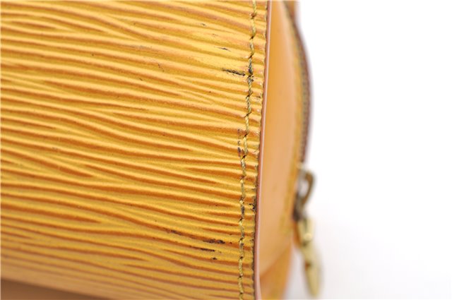 Authentic Louis Vuitton Epi Dauphine Cosmetic Pouch Yellow M48449 LV Junk 8856D