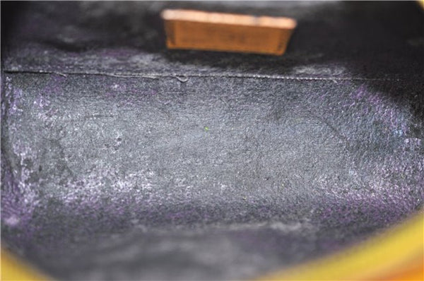 Authentic Louis Vuitton Epi Dauphine Cosmetic Pouch Yellow M48449 LV Junk 8856D