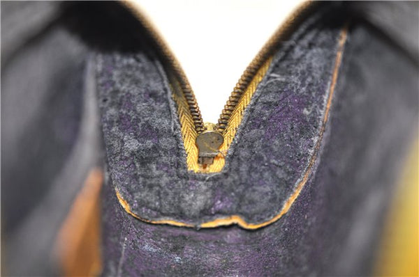 Authentic Louis Vuitton Epi Dauphine Cosmetic Pouch Yellow M48449 LV Junk 8856D