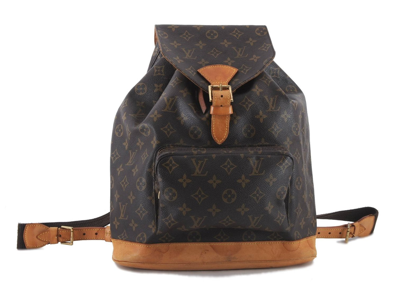 Authentic Louis Vuitton Monogram Montsouris GM Backpack M51135 LV 8858C