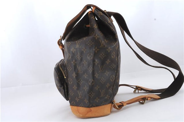 Authentic Louis Vuitton Monogram Montsouris GM Backpack M51135 LV 8858C