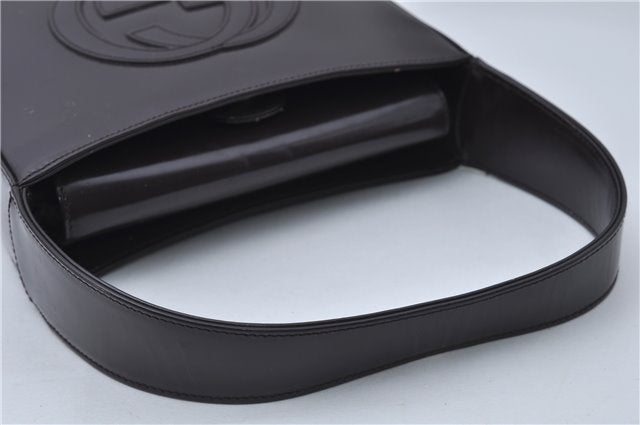 Authentic GUCCI Vintage Shoulder Hand Bag Purse Enamel Purple 8859D