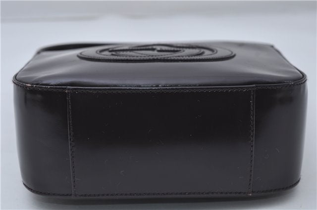 Authentic GUCCI Vintage Shoulder Hand Bag Purse Enamel Purple 8859D