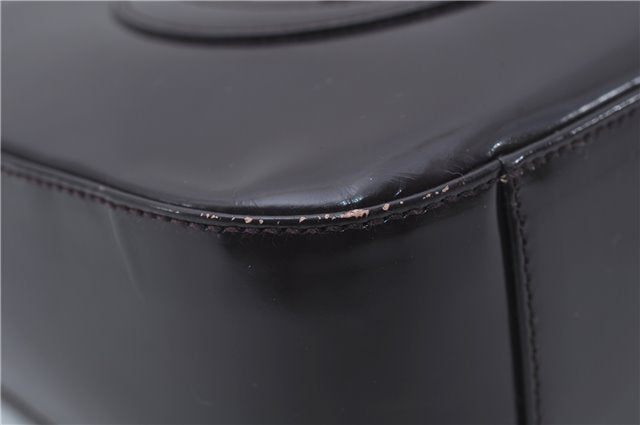 Authentic GUCCI Vintage Shoulder Hand Bag Purse Enamel Purple 8859D