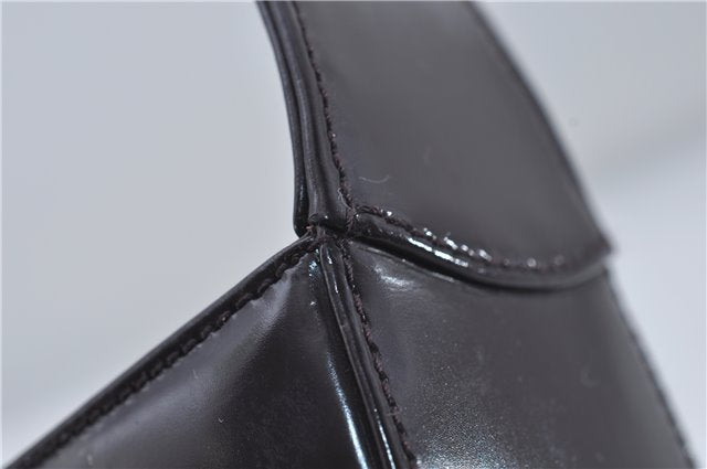 Authentic GUCCI Vintage Shoulder Hand Bag Purse Enamel Purple 8859D