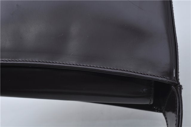 Authentic GUCCI Vintage Shoulder Hand Bag Purse Enamel Purple 8859D