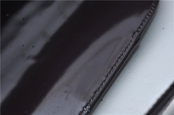 Authentic GUCCI Vintage Shoulder Hand Bag Purse Enamel Purple 8859D