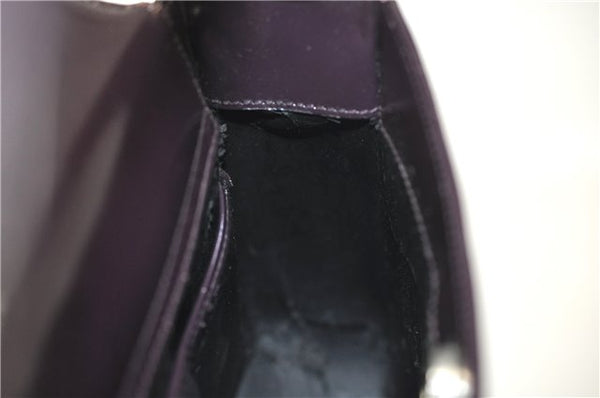 Authentic GUCCI Vintage Shoulder Hand Bag Purse Enamel Purple 8859D