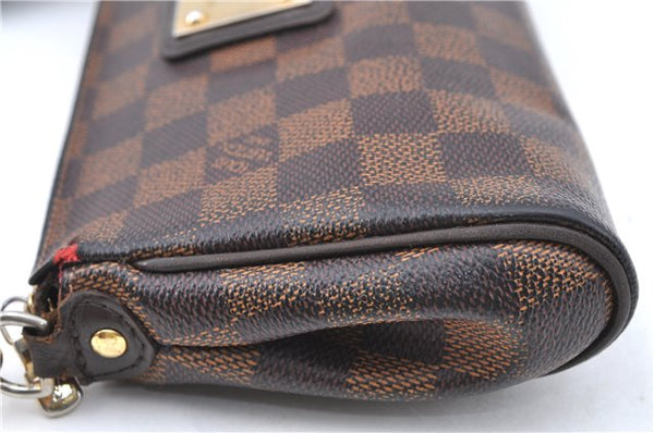 Authentic Louis Vuitton Damier Eva Accessories Pouch Hand Bag N55213 LV 8860B