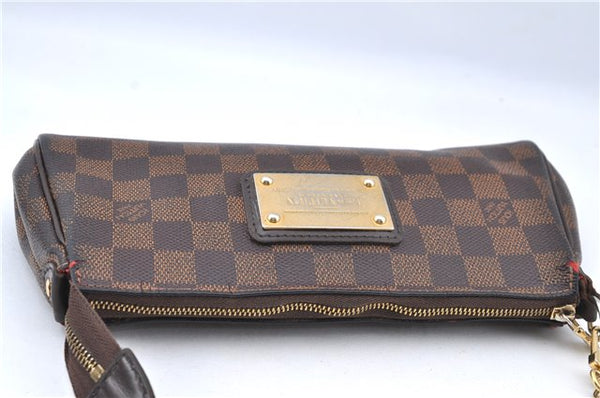 Authentic Louis Vuitton Damier Eva Accessories Pouch Hand Bag N55213 LV 8860B