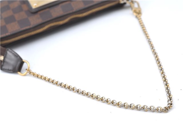 Authentic Louis Vuitton Damier Eva Accessories Pouch Hand Bag N55213 LV 8860B
