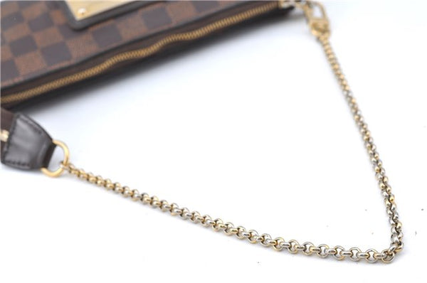 Authentic Louis Vuitton Damier Eva Accessories Pouch Hand Bag N55213 LV 8860B