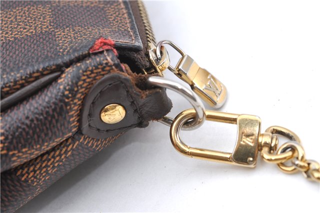 Authentic Louis Vuitton Damier Eva Accessories Pouch Hand Bag N55213 LV 8860B