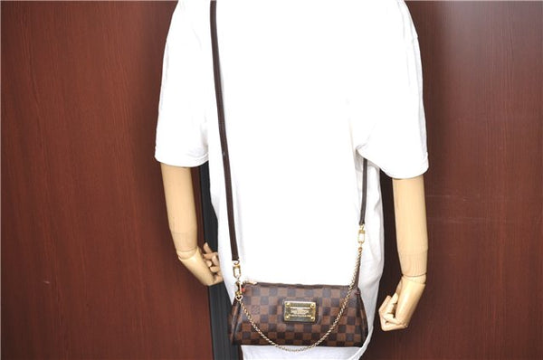 Authentic Louis Vuitton Damier Eva Accessories Pouch Hand Bag N55213 LV 8860B