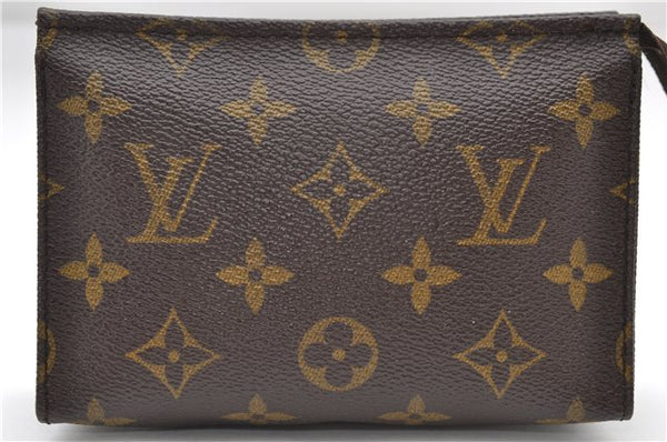 Auth Louis Vuitton Monogram Poche Toilette 15 Cosmetics Pouch M47546 LV 8860D