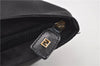 Authentic FENDI Vintage Nylon Leather Tote Hand Bag Black 8865D