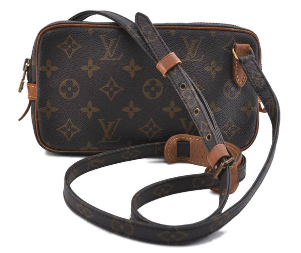 Auth Louis Vuitton Monogram Marly Bandouliere Shoulder Cross Bag M51828 LV 8866C