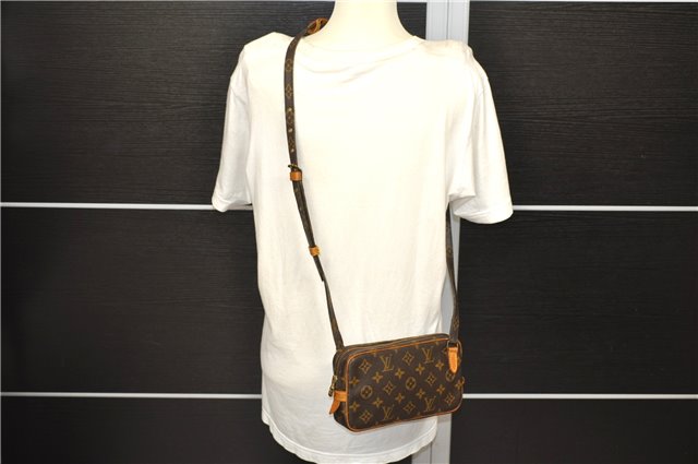 Auth Louis Vuitton Monogram Marly Bandouliere Shoulder Cross Bag M51828 LV 8866C