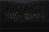 Authentic YVES SAINT LAURENT Clutch Hand Bag Purse Leather Black 8869D