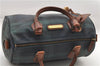 Authentic POLO Ralph Lauren Check PVC Leather 2Way Hand Boston Bag Green 8870D