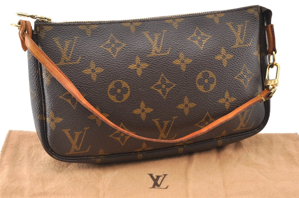 Authentic Louis Vuitton Monogram Pochette Accessoires Pouch M51980 LV 8872F