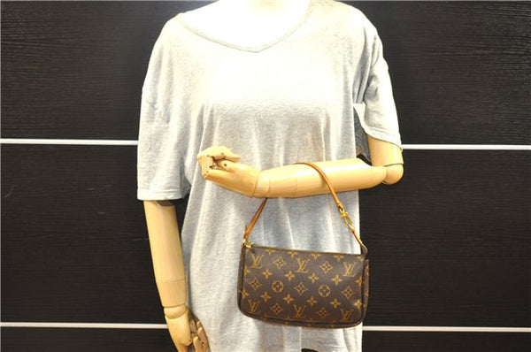 Authentic Louis Vuitton Monogram Pochette Accessoires Pouch M51980 LV 8872F