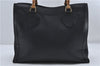 Authentic GUCCI Bamboo Shoulder Tote Bag Leather 0028260 Black 8873D