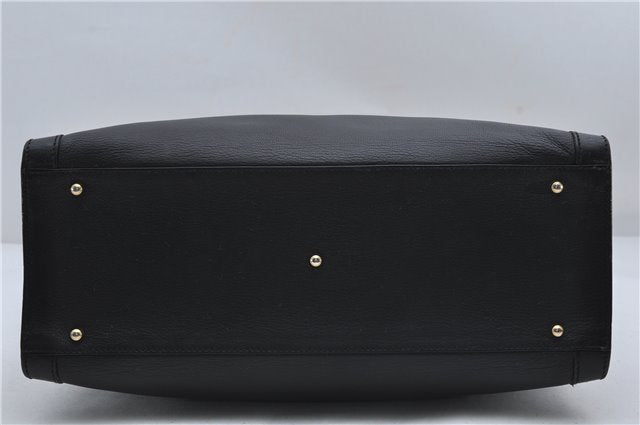 Authentic GUCCI Bamboo Shoulder Tote Bag Leather 0028260 Black 8873D