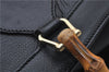 Authentic GUCCI Bamboo Shoulder Tote Bag Leather 0028260 Black 8873D