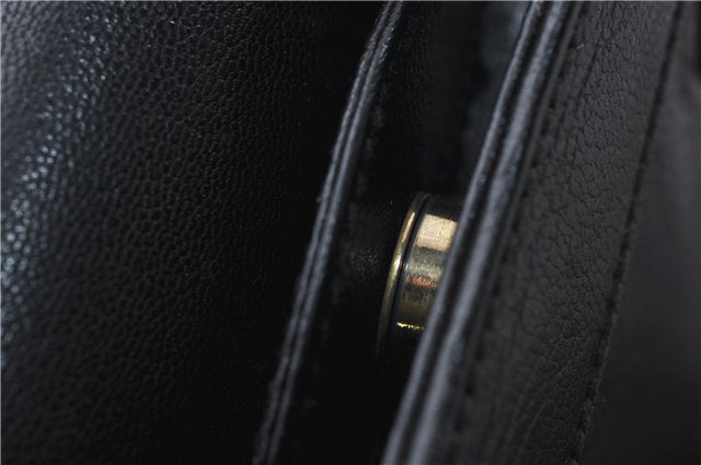 Authentic GUCCI Bamboo Shoulder Tote Bag Leather 0028260 Black 8873D