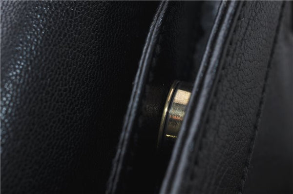 Authentic GUCCI Bamboo Shoulder Tote Bag Leather 0028260 Black 8873D