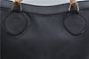 Authentic GUCCI Bamboo Shoulder Tote Bag Leather 0028260 Black 8873D