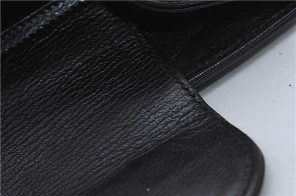 Authentic GUCCI Bamboo Shoulder Tote Bag Leather 0028260 Black 8873D