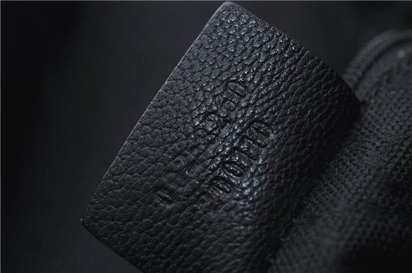 Authentic GUCCI Bamboo Shoulder Tote Bag Leather 0028260 Black 8873D