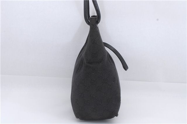 Authentic GUCCI Shoulder Hand Bag Purse GG Canvas Leather 101333 Black 8874D