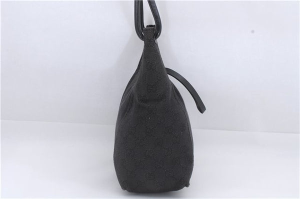 Authentic GUCCI Shoulder Hand Bag Purse GG Canvas Leather 101333 Black 8874D
