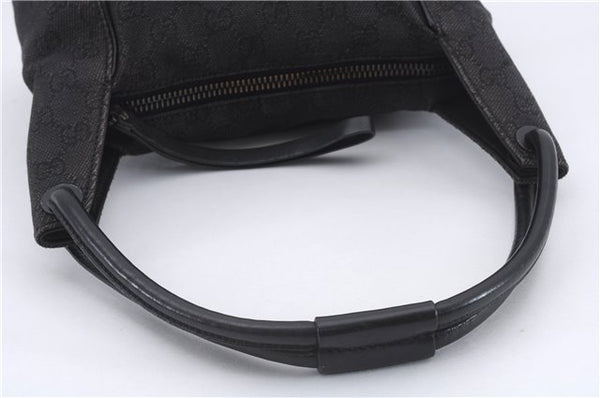 Authentic GUCCI Shoulder Hand Bag Purse GG Canvas Leather 101333 Black 8874D