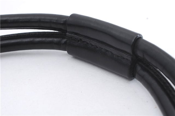 Authentic GUCCI Shoulder Hand Bag Purse GG Canvas Leather 101333 Black 8874D