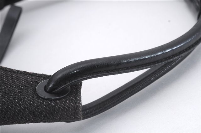 Authentic GUCCI Shoulder Hand Bag Purse GG Canvas Leather 101333 Black 8874D