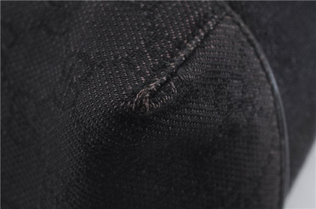 Authentic GUCCI Shoulder Hand Bag Purse GG Canvas Leather 101333 Black 8874D