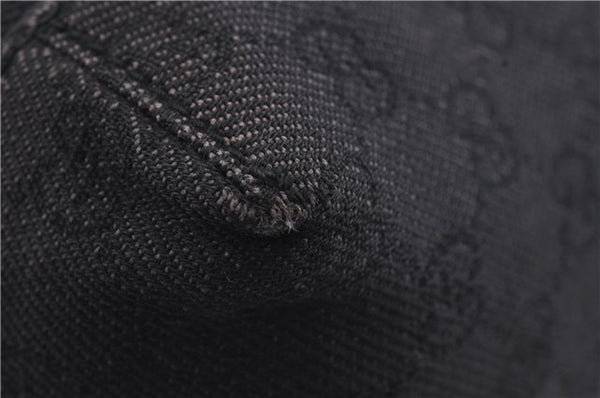 Authentic GUCCI Shoulder Hand Bag Purse GG Canvas Leather 101333 Black 8874D