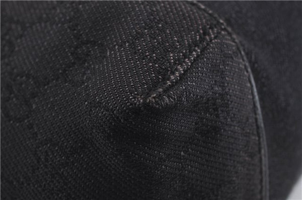 Authentic GUCCI Shoulder Hand Bag Purse GG Canvas Leather 101333 Black 8874D