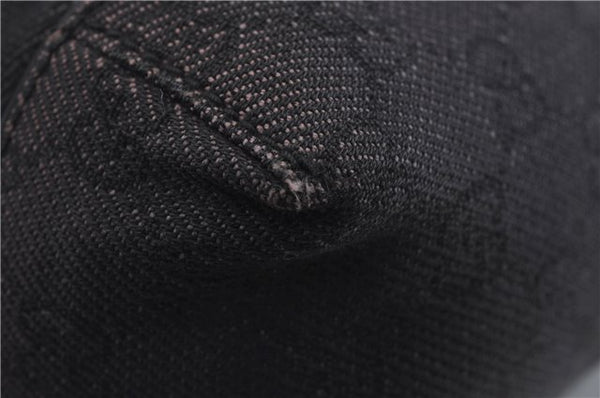 Authentic GUCCI Shoulder Hand Bag Purse GG Canvas Leather 101333 Black 8874D