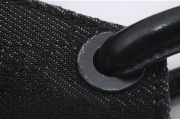 Authentic GUCCI Shoulder Hand Bag Purse GG Canvas Leather 101333 Black 8874D