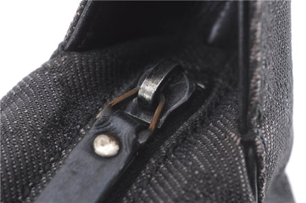 Authentic GUCCI Shoulder Hand Bag Purse GG Canvas Leather 101333 Black 8874D