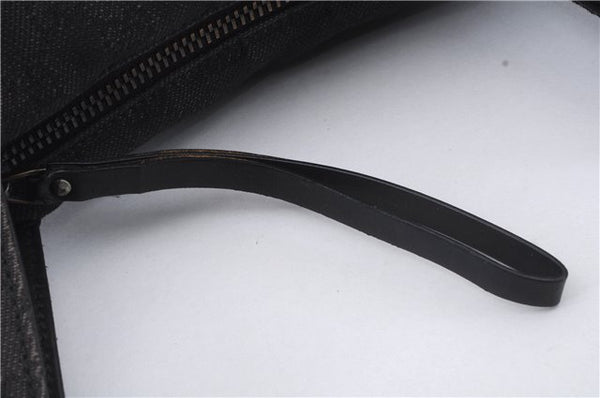 Authentic GUCCI Shoulder Hand Bag Purse GG Canvas Leather 101333 Black 8874D