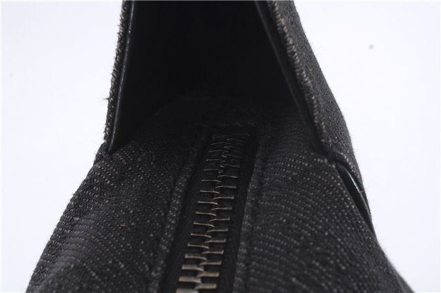 Authentic GUCCI Shoulder Hand Bag Purse GG Canvas Leather 101333 Black 8874D