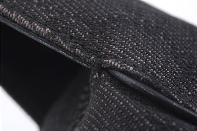 Authentic GUCCI Shoulder Hand Bag Purse GG Canvas Leather 101333 Black 8874D